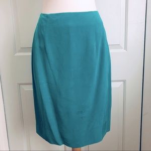 Vintage Ellen Tracy Silk Pencil Cut Lined Skirt Size 8